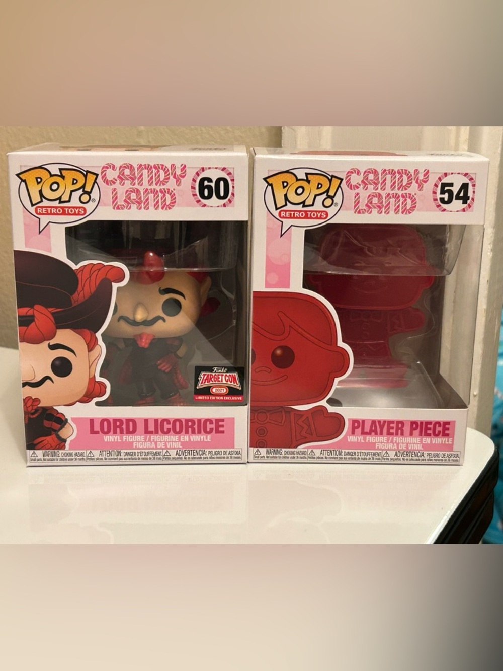 Candyland Player Piece #54 & Target Lord Licorice #60 Funko Pops MIB Retro Toys